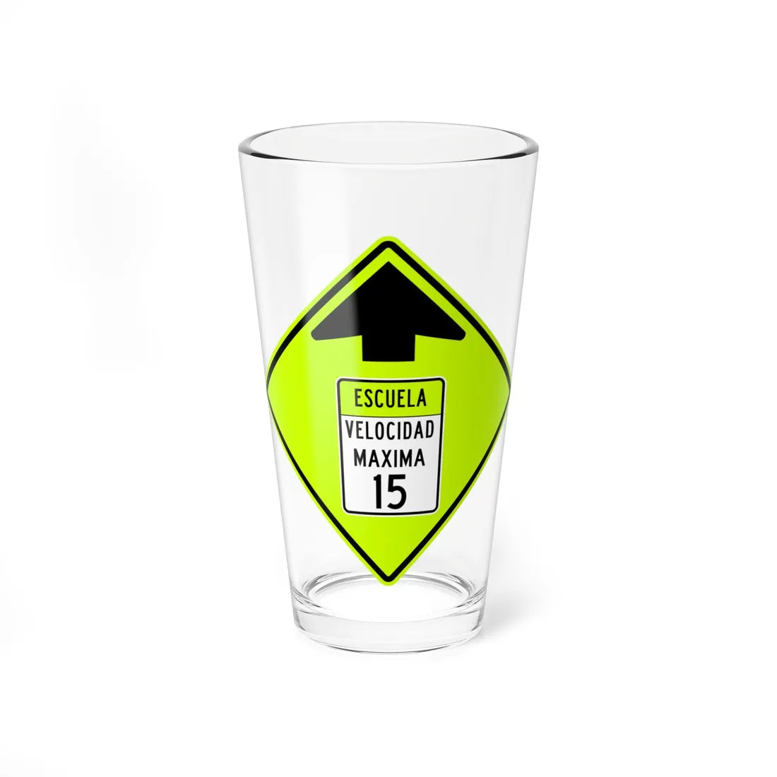 MUTCD-PR S4-5 (Puerto Rico) (Road Sign) Pint Glass 16oz 16oz - Go Mug Yourself