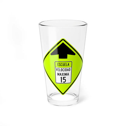MUTCD-PR S4-5 (Puerto Rico) (Road Sign) Pint Glass 16oz 16oz - Go Mug Yourself