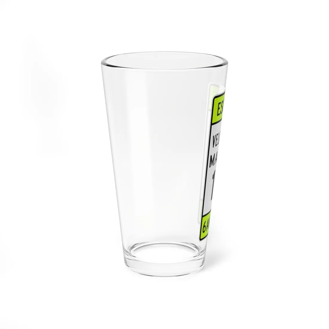 MUTCD-PR S5-115 (Puerto Rico) (Road Sign) Pint Glass 16oz - Go Mug Yourself