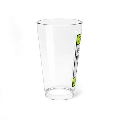MUTCD-PR S5-115 (Puerto Rico) (Road Sign) Pint Glass 16oz - Go Mug Yourself