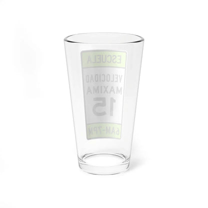 MUTCD-PR S5-115 (Puerto Rico) (Road Sign) Pint Glass 16oz - Go Mug Yourself
