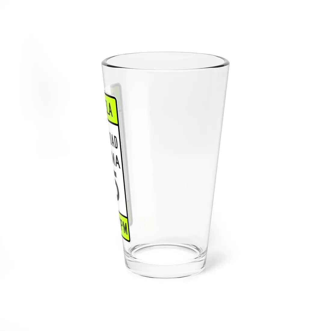 MUTCD-PR S5-115 (Puerto Rico) (Road Sign) Pint Glass 16oz - Go Mug Yourself