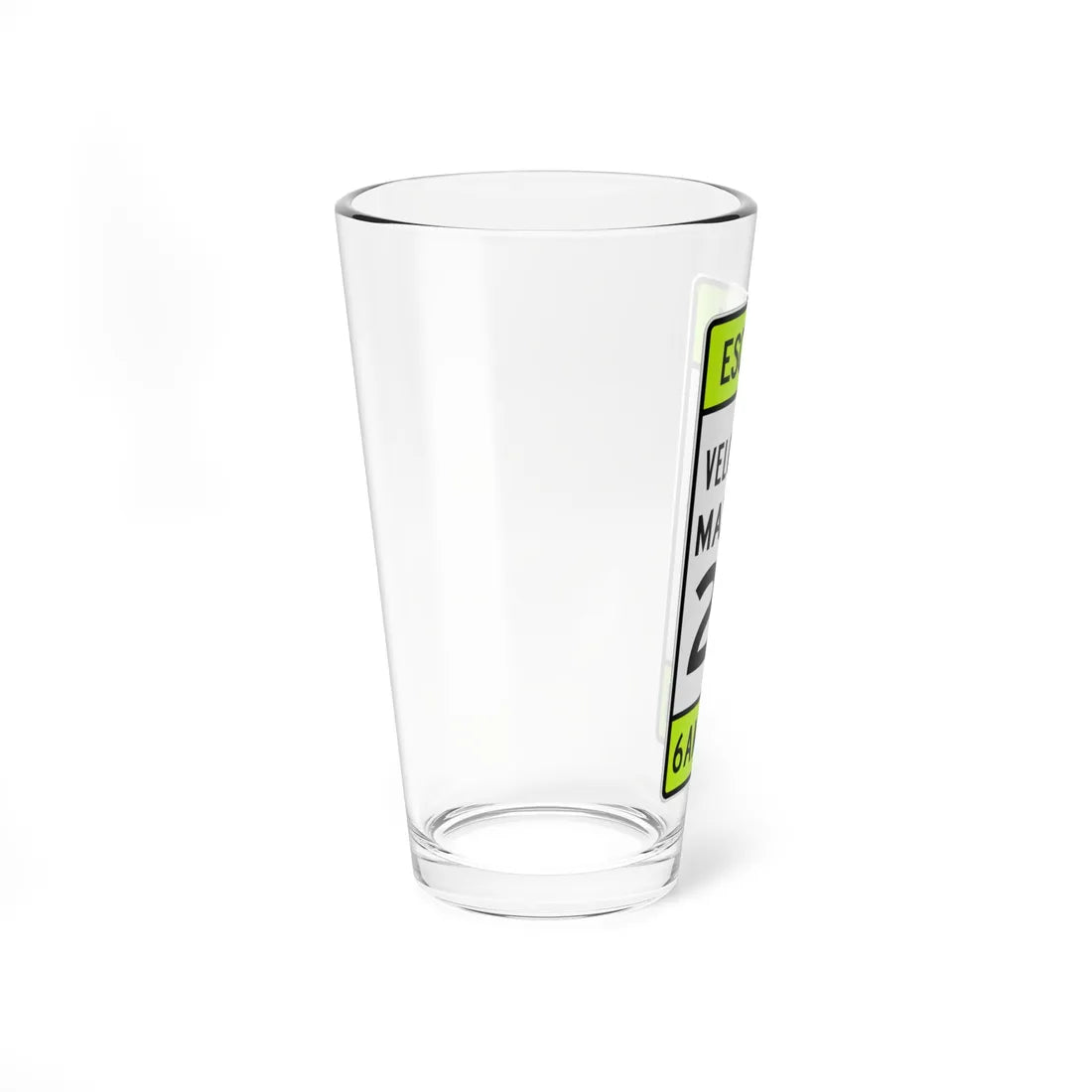 MUTCD-PR S5-125 (Puerto Rico) (Road Sign) Pint Glass 16oz - Go Mug Yourself