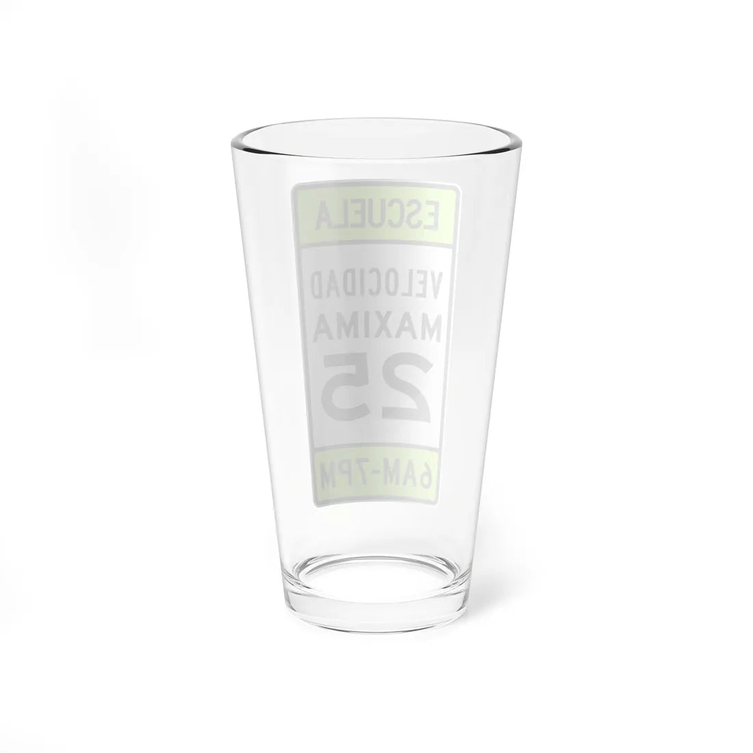 MUTCD-PR S5-125 (Puerto Rico) (Road Sign) Pint Glass 16oz - Go Mug Yourself