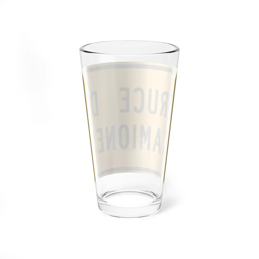 MUTCD-PR W11-10p (Puerto Rico) (Road Sign) Pint Glass 16oz - Go Mug Yourself