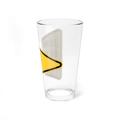 MUTCD-PR W14-3 (Puerto Rico) (Road Sign) Pint Glass 16oz - Go Mug Yourself