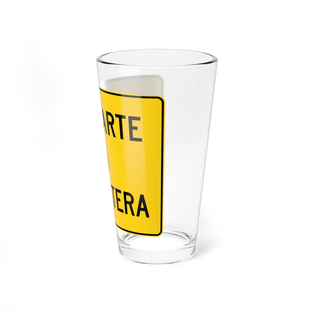 MUTCD-PR W16-1 (Puerto Rico) (Road Sign) Pint Glass 16oz - Go Mug Yourself