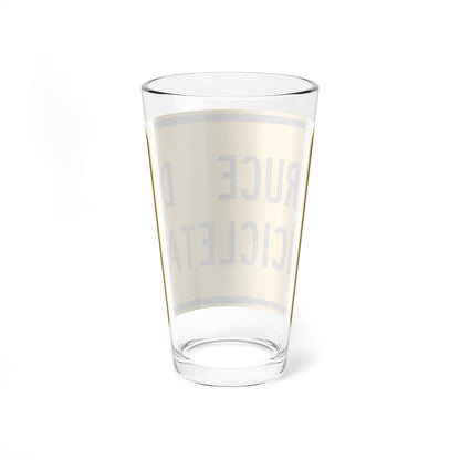 MUTCD-PR W16-19 (Puerto Rico) (Road Sign) Pint Glass 16oz - Go Mug Yourself