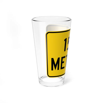 MUTCD-PR W16-2 (Puerto Rico) (Road Sign) Pint Glass 16oz - Go Mug Yourself