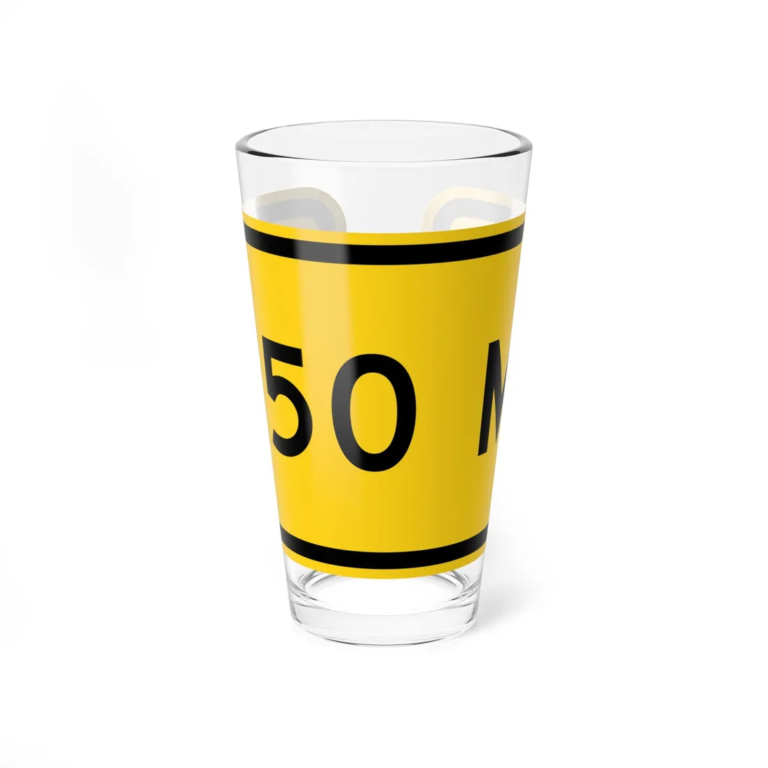 MUTCD-PR W16-2a (Puerto Rico) (Road Sign) Pint Glass 16oz 16oz - Go Mug Yourself