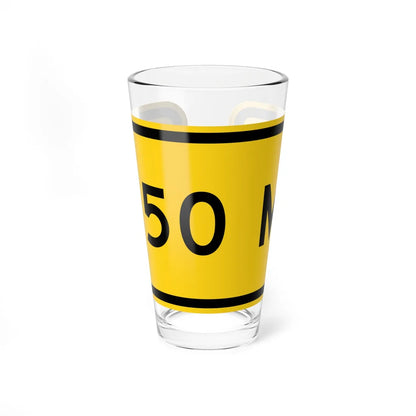 MUTCD-PR W16-2a (Puerto Rico) (Road Sign) Pint Glass 16oz 16oz - Go Mug Yourself