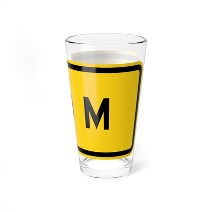 MUTCD-PR W16-2a (Puerto Rico) (Road Sign) Pint Glass 16oz - Go Mug Yourself