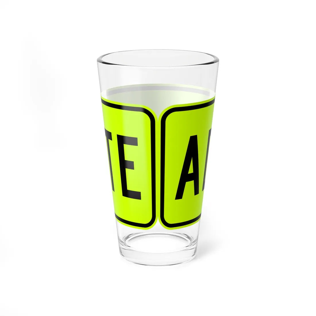 MUTCD-PR W16-9p fluorescent (Puerto Rico) (Road Sign) Pint Glass 16oz - Go Mug Yourself