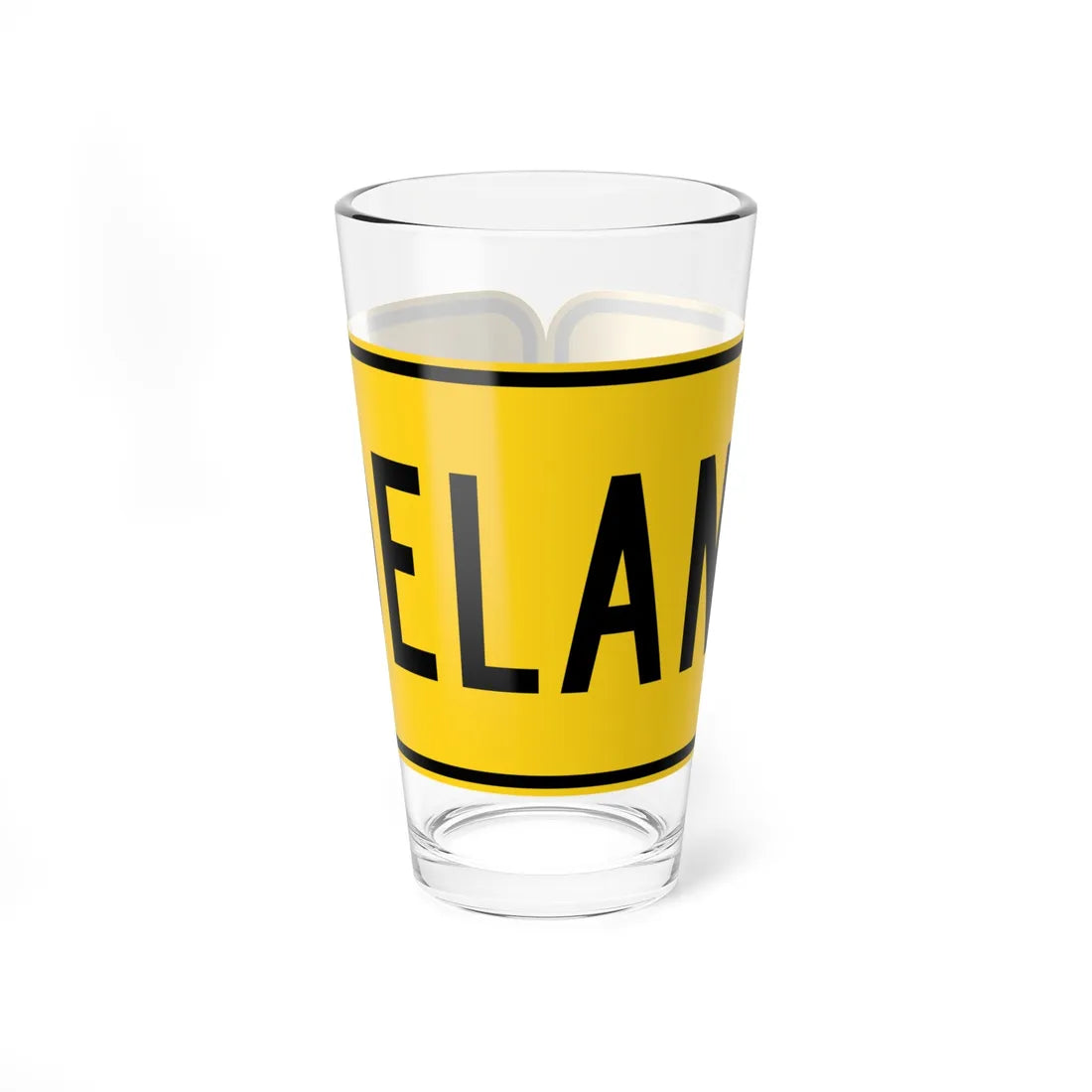 MUTCD-PR W16-9p (Puerto Rico) (Road Sign) Pint Glass 16oz 16oz - Go Mug Yourself