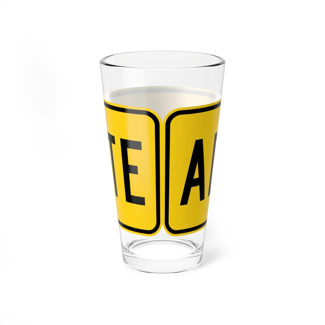 MUTCD-PR W16-9p (Puerto Rico) (Road Sign) Pint Glass 16oz - Go Mug Yourself