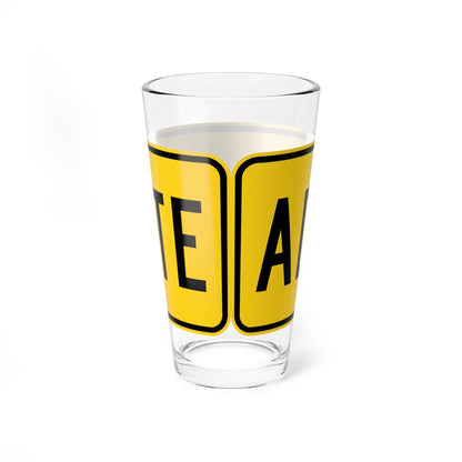 MUTCD-PR W16-9p (Puerto Rico) (Road Sign) Pint Glass 16oz - Go Mug Yourself