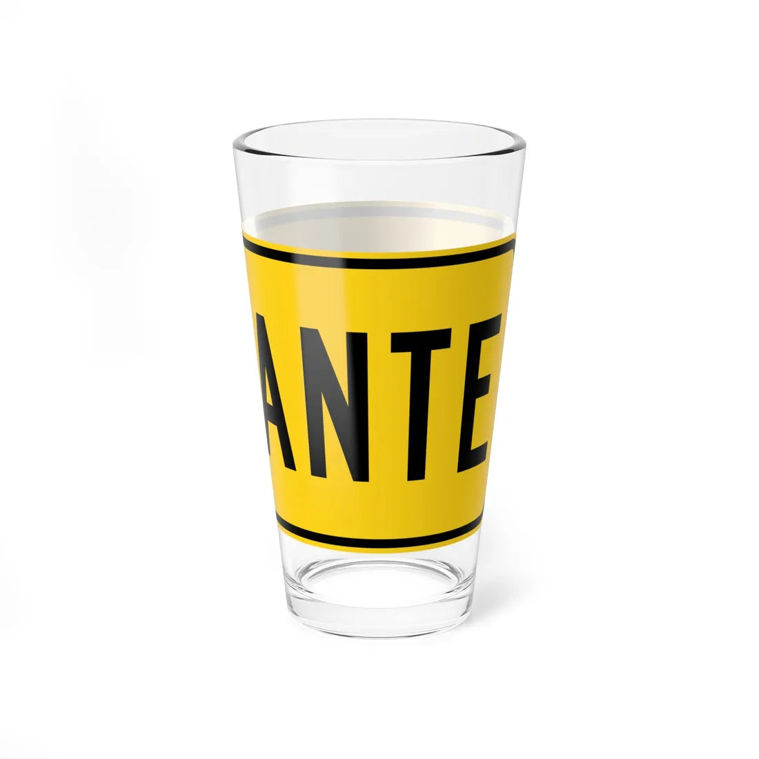 MUTCD-PR W16-9p (Puerto Rico) (Road Sign) Pint Glass 16oz - Go Mug Yourself