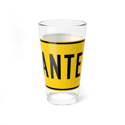 MUTCD-PR W16-9p (Puerto Rico) (Road Sign) Pint Glass 16oz - Go Mug Yourself