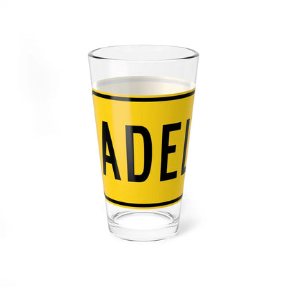 MUTCD-PR W16-9p (Puerto Rico) (Road Sign) Pint Glass 16oz - Go Mug Yourself