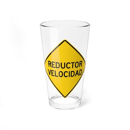MUTCD-PR W17-1 (Puerto Rico) (Road Sign) Pint Glass 16oz 16oz - Go Mug Yourself