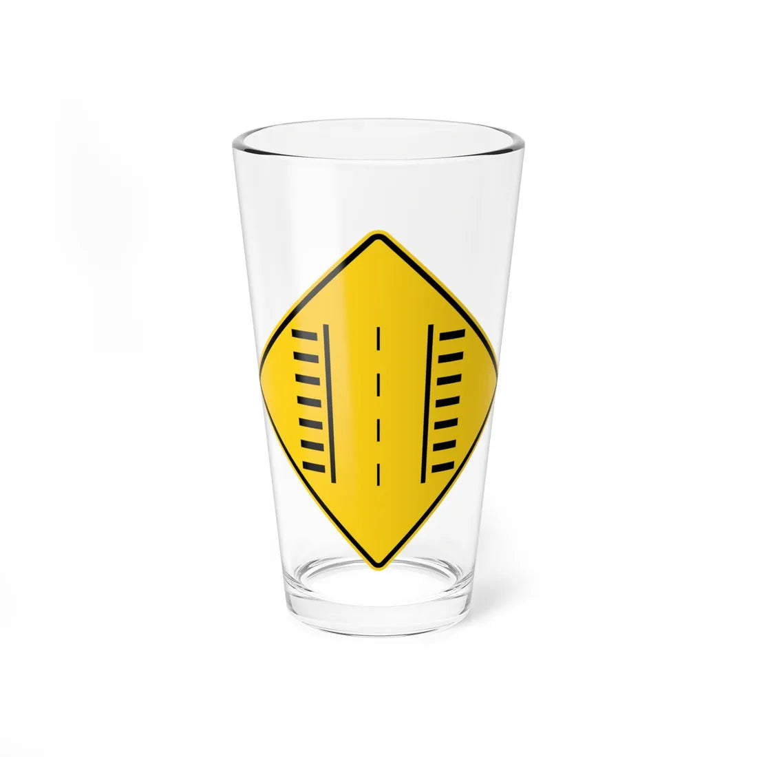 MUTCD-PR W17-3a (Puerto Rico) (Road Sign) Pint Glass 16oz 16oz - Go Mug Yourself