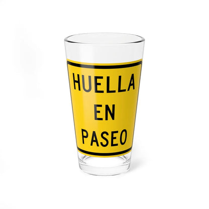MUTCD-PR W17-3ap (Puerto Rico) (Road Sign) Pint Glass 16oz 16oz - Go Mug Yourself