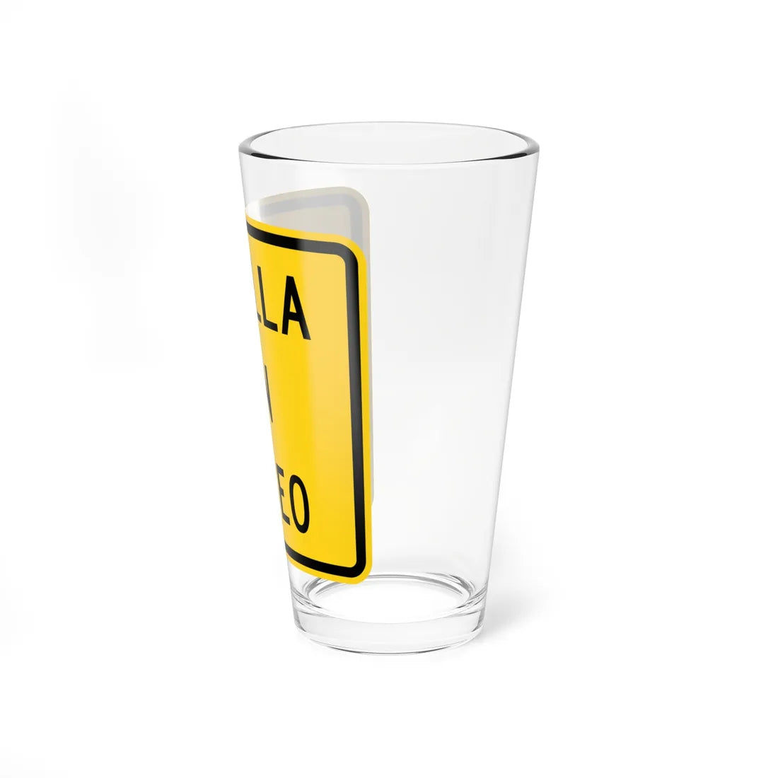 MUTCD-PR W17-3ap (Puerto Rico) (Road Sign) Pint Glass 16oz - Go Mug Yourself