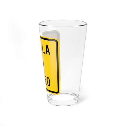 MUTCD-PR W17-3ap (Puerto Rico) (Road Sign) Pint Glass 16oz - Go Mug Yourself