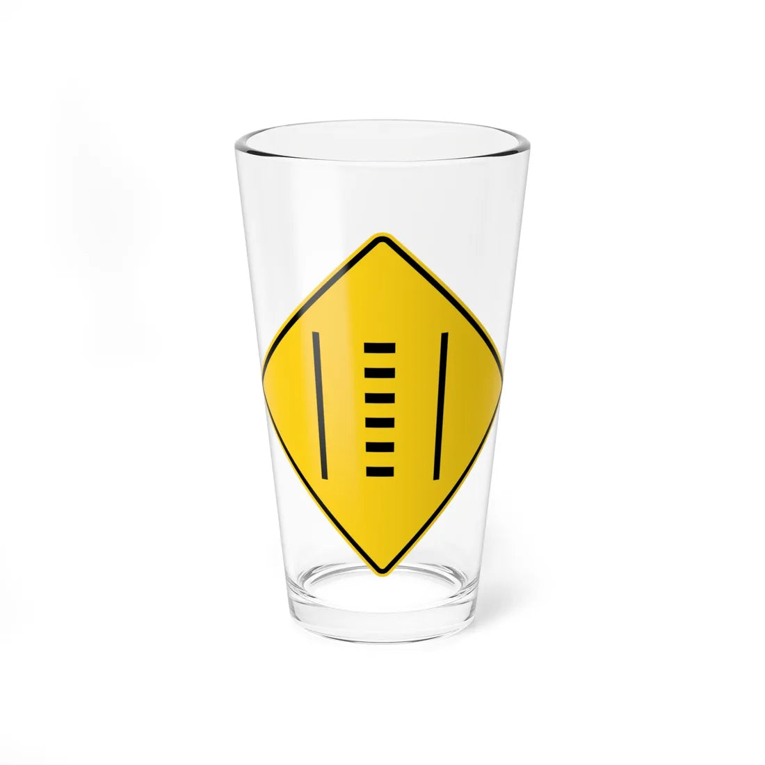 MUTCD-PR W17-3b (Puerto Rico) (Road Sign) Pint Glass 16oz 16oz - Go Mug Yourself