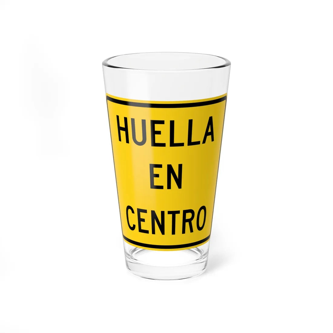 MUTCD-PR W17-3bp (Puerto Rico) (Road Sign) Pint Glass 16oz 16oz - Go Mug Yourself