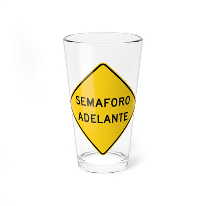 MUTCD-PR W3-3a (Puerto Rico) (Road Sign) Pint Glass 16oz - Go Mug Yourself