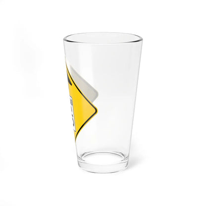 MUTCD-PR W3-5 (Puerto Rico) (Road Sign) Pint Glass 16oz - Go Mug Yourself