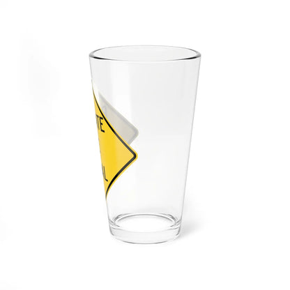 MUTCD-PR W8-16 (Puerto Rico) (Road Sign) Pint Glass 16oz - Go Mug Yourself