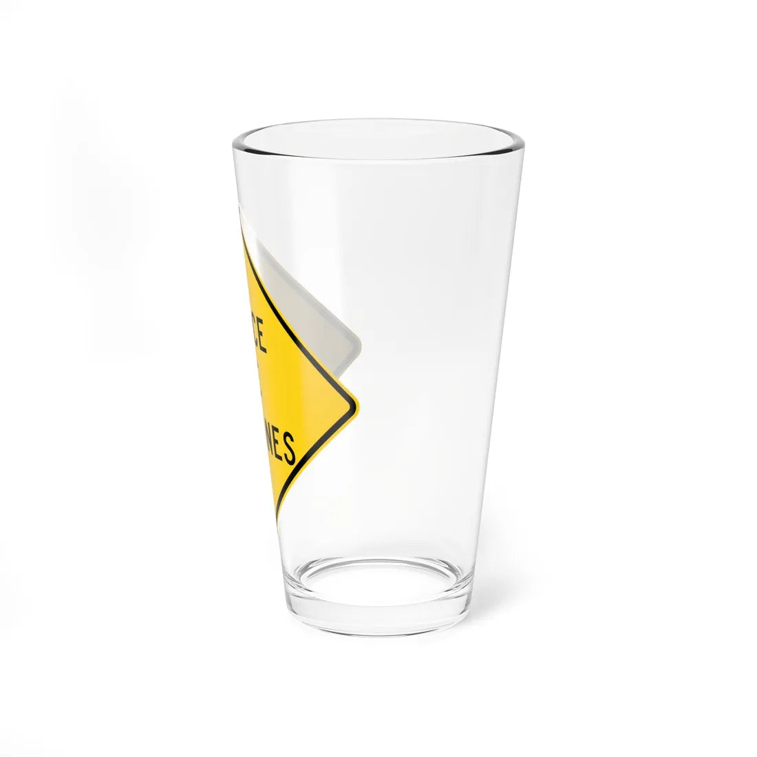 MUTCD-PR W8-6 (Puerto Rico) (Road Sign) Pint Glass 16oz - Go Mug Yourself