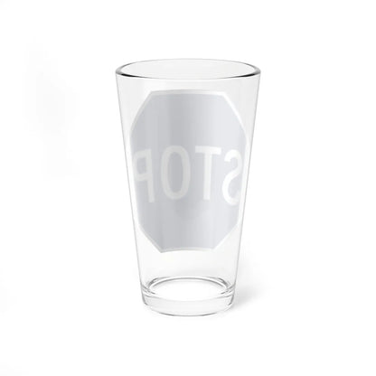 MUTCD R1-1 non-compliant (Hawaii) (Road Sign) Pint Glass 16oz - Go Mug Yourself