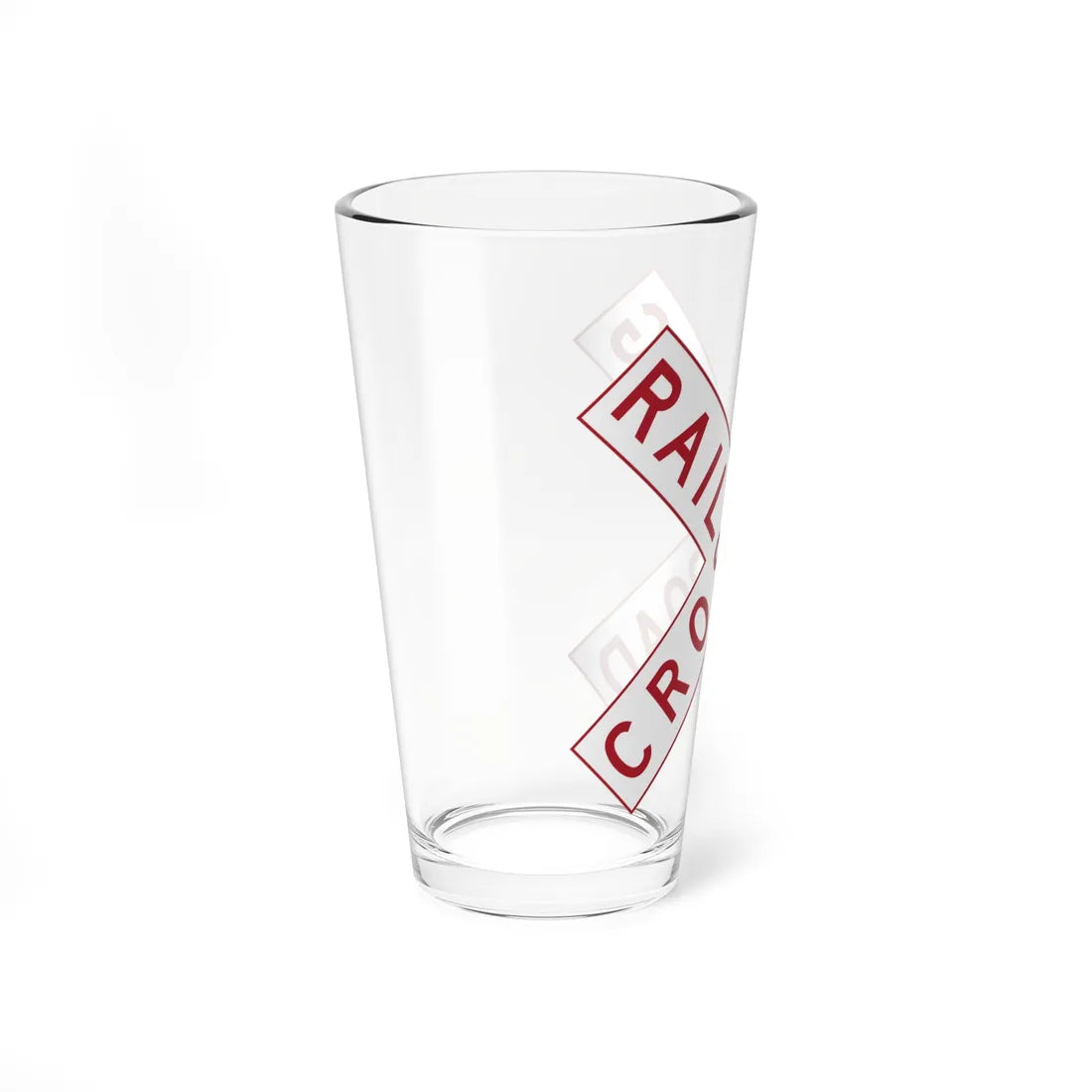 MUTCD R15-1 Buckeye Crossbuck (Ohio) (Road Sign) Pint Glass 16oz - Go Mug Yourself