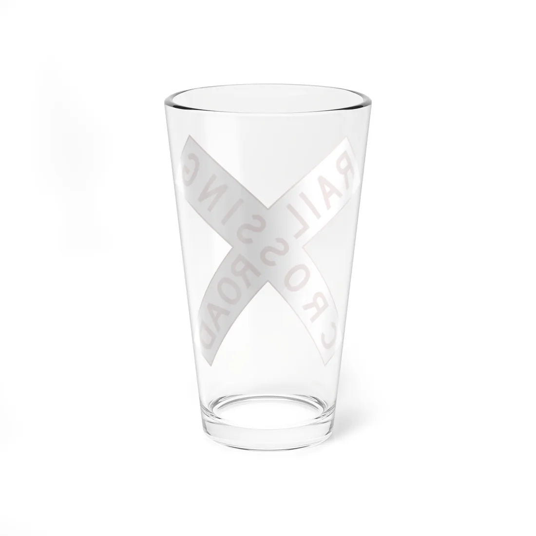 MUTCD R15-1 Buckeye Crossbuck (Ohio) (Road Sign) Pint Glass 16oz - Go Mug Yourself