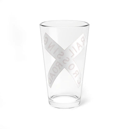MUTCD R15-1 Buckeye Crossbuck (Ohio) (Road Sign) Pint Glass 16oz - Go Mug Yourself