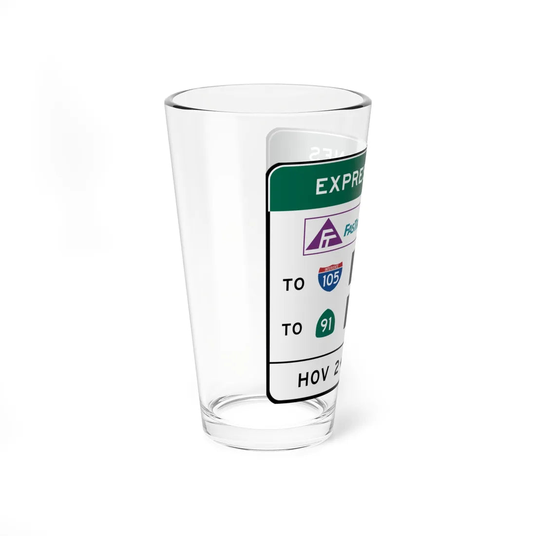 MUTCD R3-48a California (California) (Road Sign) Pint Glass 16oz - Go Mug Yourself