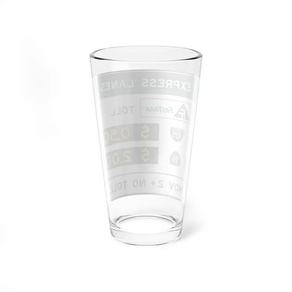 MUTCD R3-48a California (California) (Road Sign) Pint Glass 16oz - Go Mug Yourself