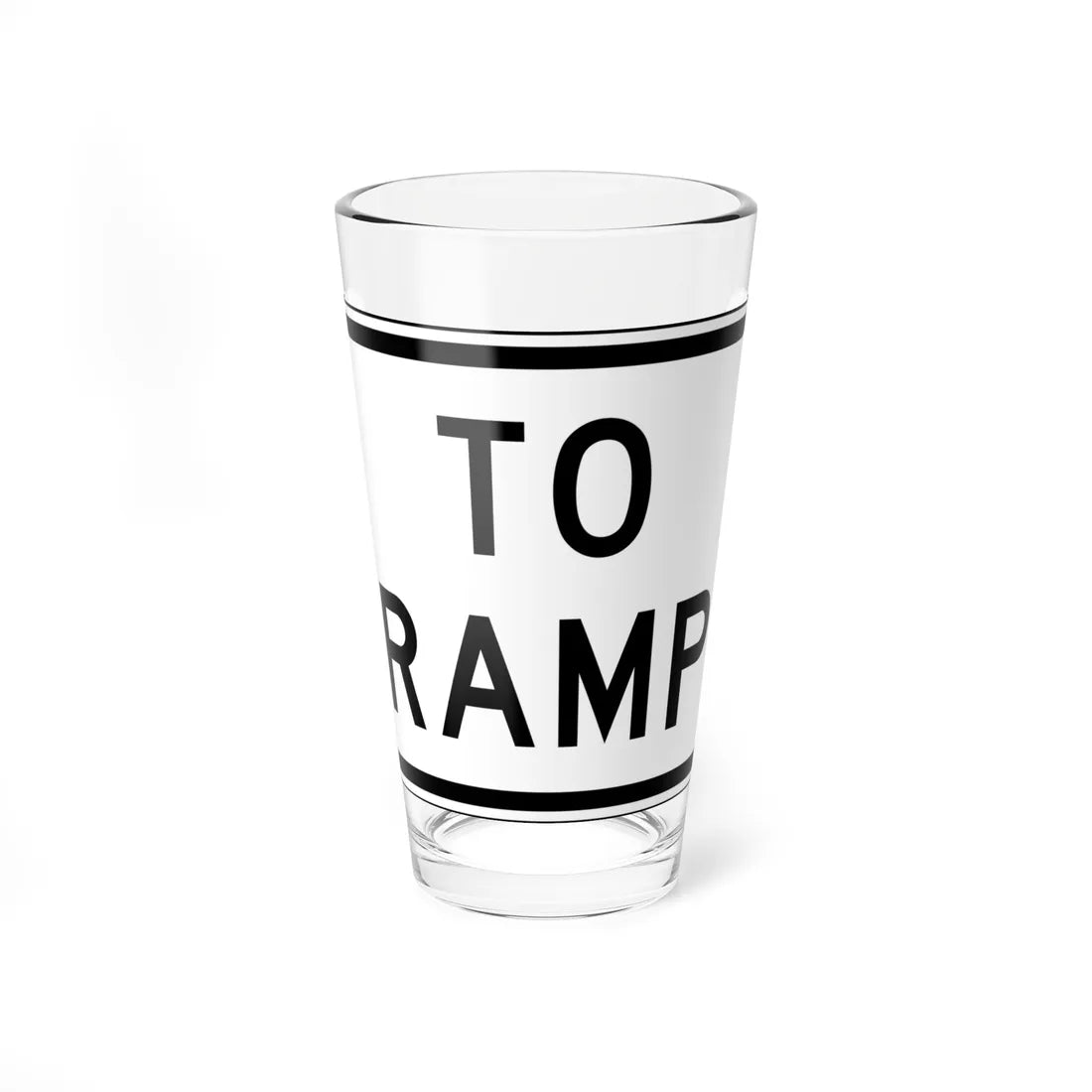 MUTCD-TX R1-2bTP (Texas) (Road Sign) Pint Glass 16oz 16oz - Go Mug Yourself