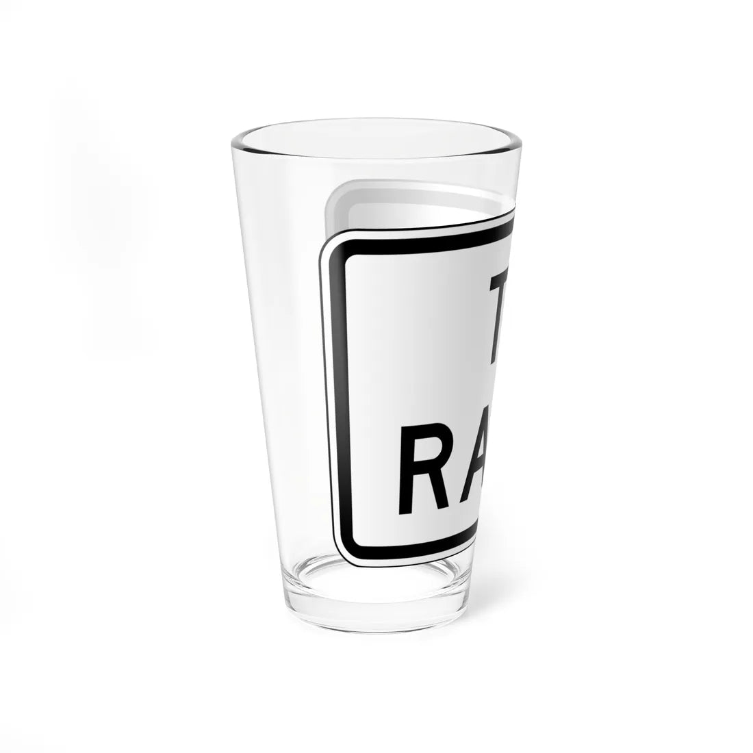 MUTCD-TX R1-2bTP (Texas) (Road Sign) Pint Glass 16oz - Go Mug Yourself