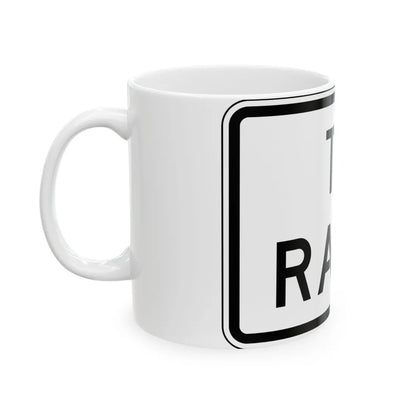 MUTCD-TX R1-2bTP (Texas) (Road Sign) White Coffee Mug - Go Mug Yourself