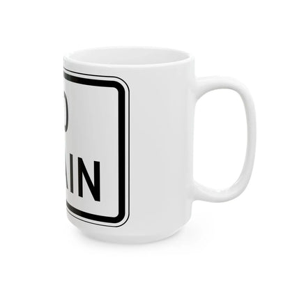 MUTCD-TX R1-2cTP (Texas) (Road Sign) White Coffee Mug - Go Mug Yourself