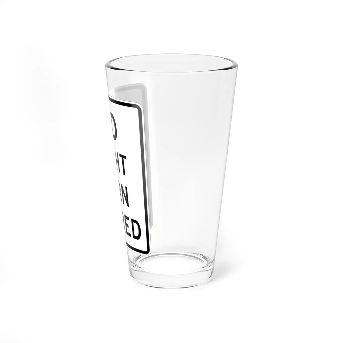 MUTCD-TX R10-11T (Texas) (Road Sign) Pint Glass 16oz - Go Mug Yourself