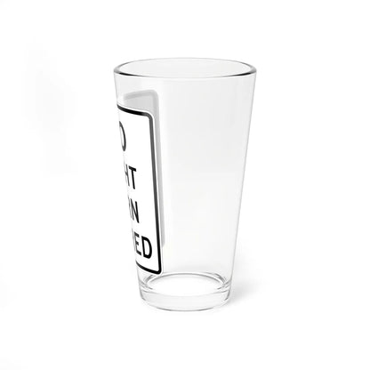 MUTCD-TX R10-11T (Texas) (Road Sign) Pint Glass 16oz - Go Mug Yourself