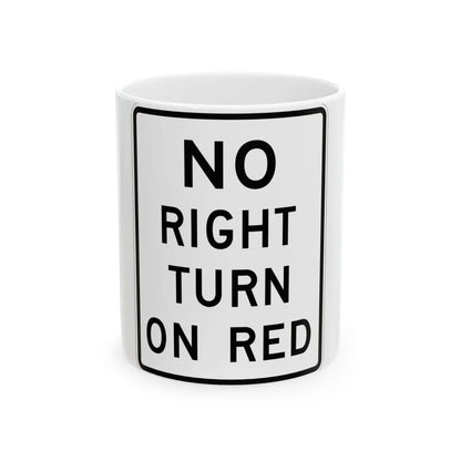 MUTCD-TX R10-11T (Texas) (Road Sign) White Coffee Mug 11oz - Go Mug Yourself