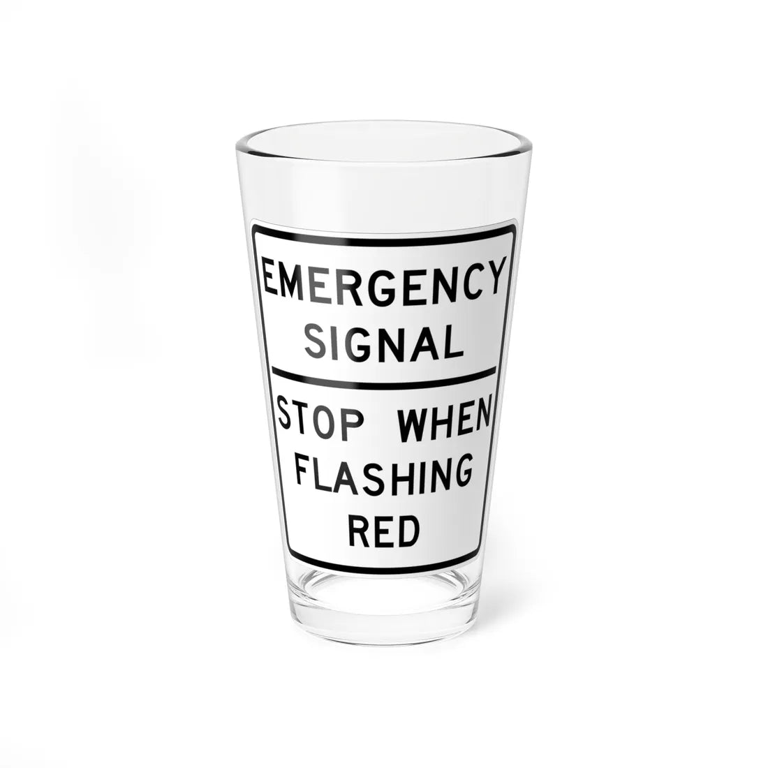 MUTCD-TX R10-14T (Texas) (Road Sign) Pint Glass 16oz 16oz - Go Mug Yourself