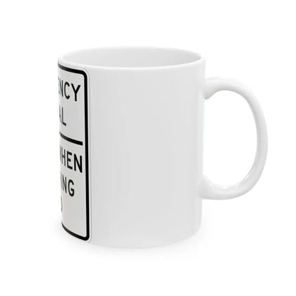 MUTCD-TX R10-14T (Texas) (Road Sign) White Coffee Mug - Go Mug Yourself