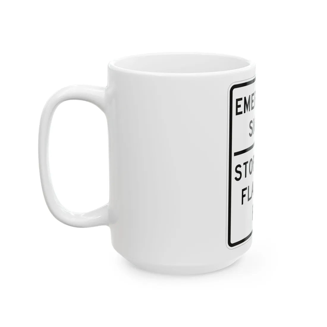 MUTCD-TX R10-14T (Texas) (Road Sign) White Coffee Mug - Go Mug Yourself